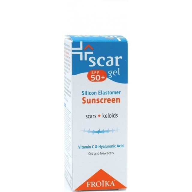 Froika Scar Gel SPF50+ Τζελ Σιλικόνης με Υαλουρονικό Οξύ κατά των Ουλών με αντηλιακή προστασία, 15ml