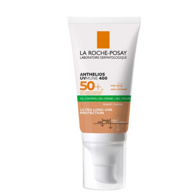 La Roche-Posay Anthelios UVMUNE 400 Oil Control Gel Cream SPF50+ Αντηλιακή Κρέμα Προσώπου για Ματ Αποτέλεσμα με Χρώμα 50ml