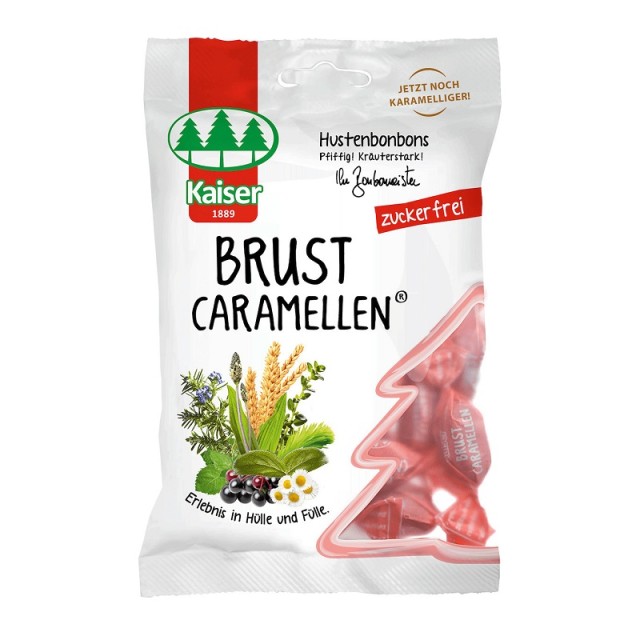 Kaiser Brust Caramellen 15 Βότανα Καραμέλες Για Το Βήχα & Τον Ερεθισμένο Λαιμό 60gr