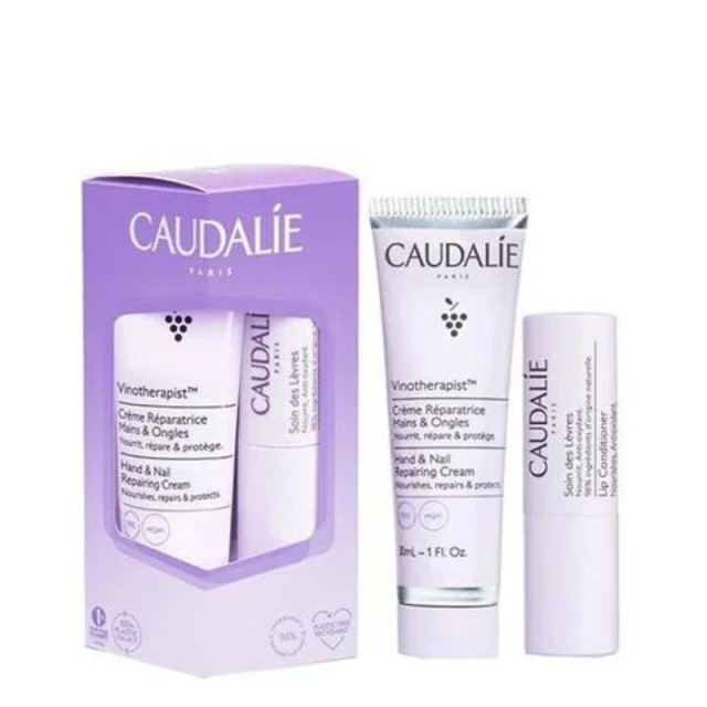 Caudalie Promo Pack Vinotherapist Hand & Nail Repairing Cream Ενυδατική Κρέμα Χεριών 30ml & Lip Conditioner για Ενυδάτωση Χειλιών 4.5g