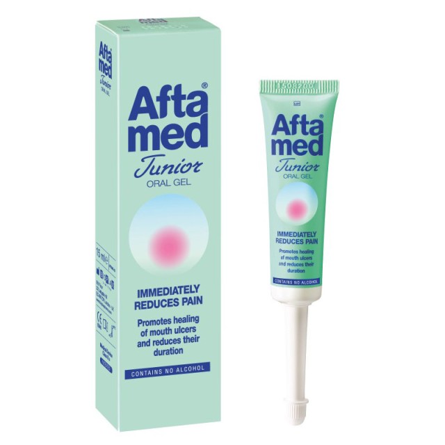 Aftamed Junior Oral Gel Κατά των Στοματικών Ελκών (Άφθες) με Γεύση Τσιχλόφουσκα 15ml