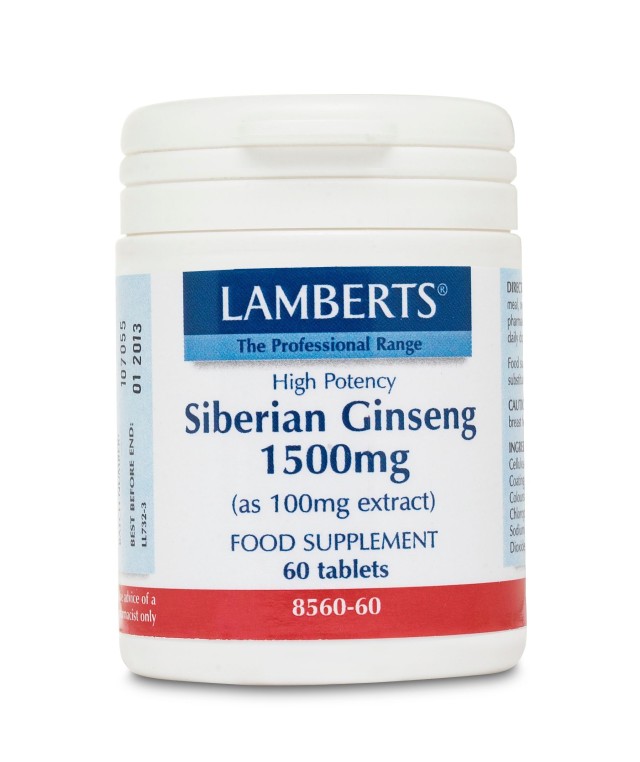 LAMBERTS SIBERIAN GINSENG 1500MG 60TABS