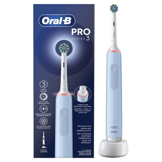 Oral-B Pro Series 3 Ηλεκτρική Οδοντόβουρτσα, Μπλε 1τεμ