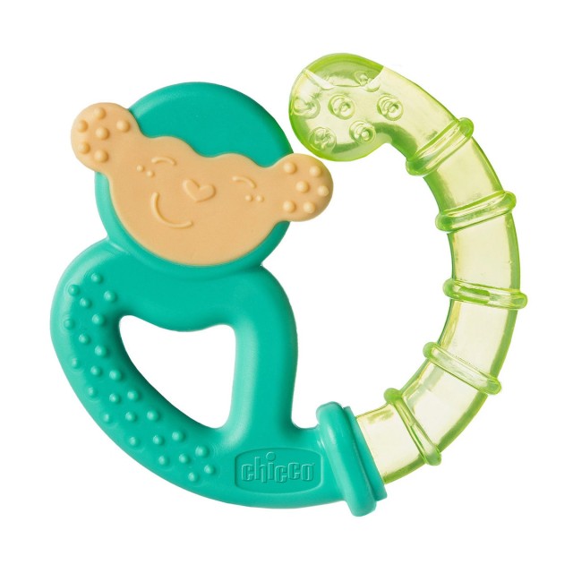 Chicco Μασητικός Κρίκος Οδοντοφυΐας Monkey Green με Νερό από Σιλικόνη για 4 m+, 1τμχ