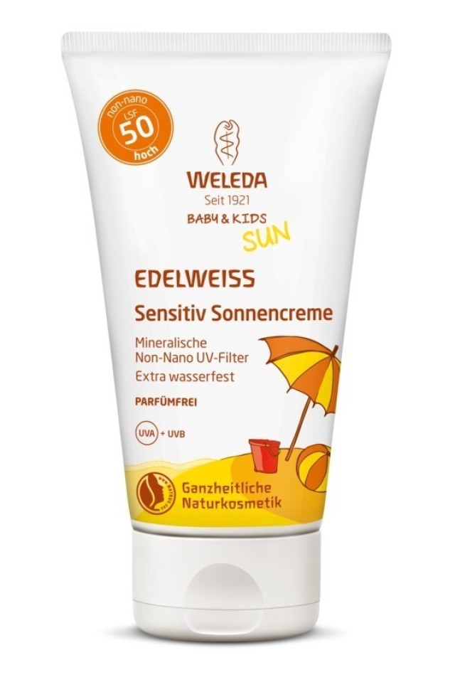 Weleda EDELWEISS Αντιηλιακό γαλάκτωμα προσώπου και σώματος για ευαίσθητες επιδερμίδες SPF 50, 50ml