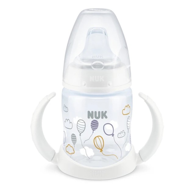 NUK - First Choice Learner Bottle White Balloon με Θηλή Σιλικόνης 6-18m (10.743.943) 150ml