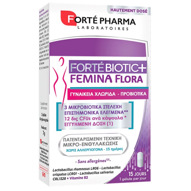 Forte Pharma Fortebiotic+ Femina Flora 15 κάψουλες