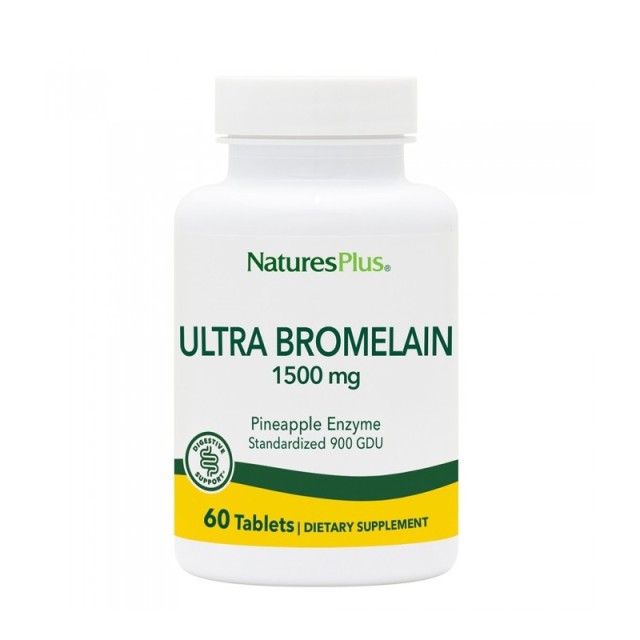 Natures Plus Ultra Bromelain χωρίς Γλουτένη 1500mg 60 ταμπλέτες