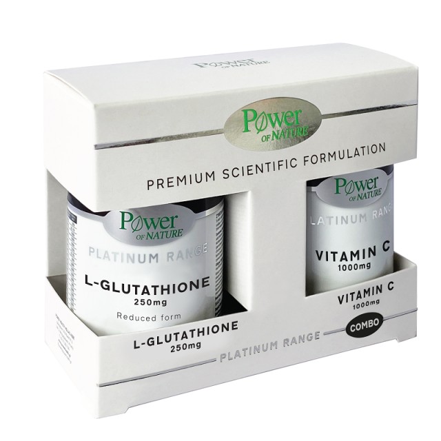 Power Health Platinum L-Glutathione 250mg 30 κάψουλες & Vitamin C 1000mg κάψουλες