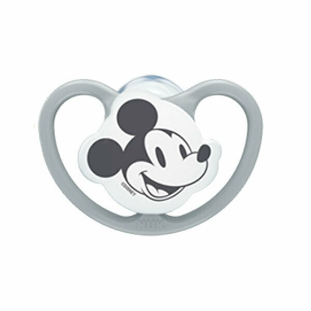 Nuk Space Disney Πιπιλα Σιλικ. 6-18m Γκρι Mickey  (10.736.750) 1τμχ