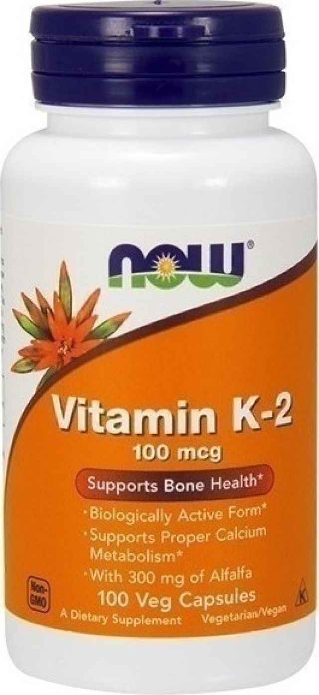 Now Vitamin K2, 100 mcg 100 vcaps