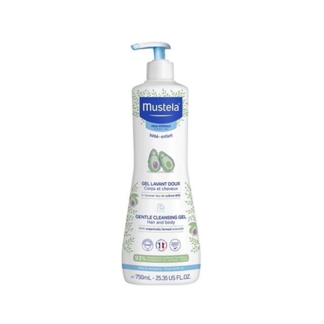 Mustela Gel Lavant Doux Απαλό Τζελ Καθαρισμού για Μαλλιά & Σώμα 750ml