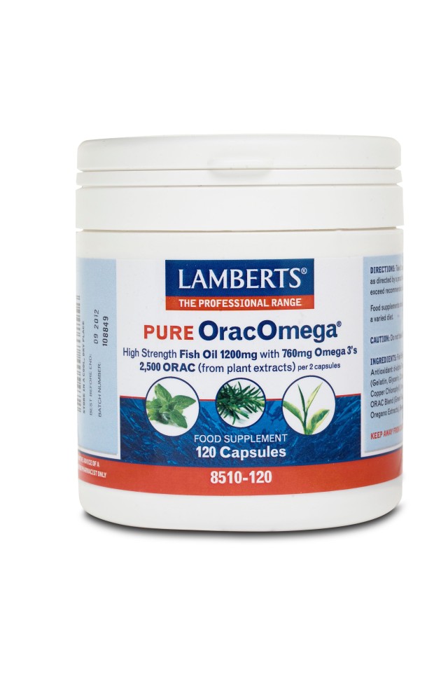 Lamberts Pure Orac Omega Ιχθυέλαιο με Αντιοξειδωτική Δράση (Ω3) 120caps