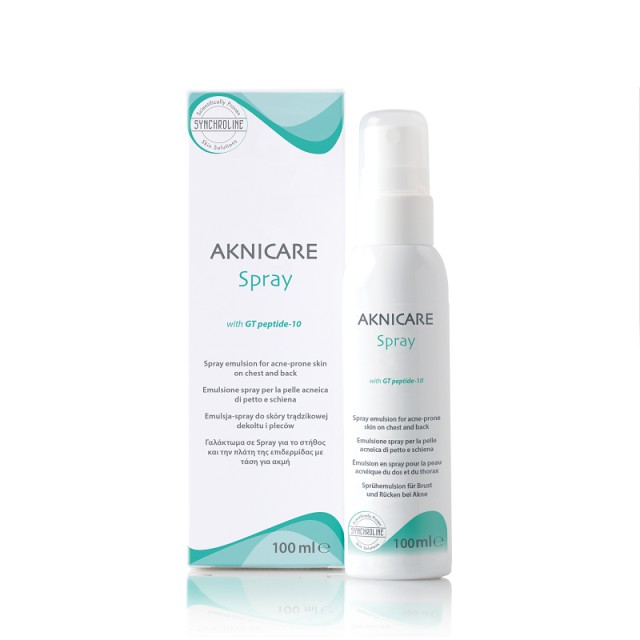 Synchroline Aknicare Spray Chest & Back Γαλάκτωμα για την Ακμή για τη Ράχη και το Στέρνο 100ml