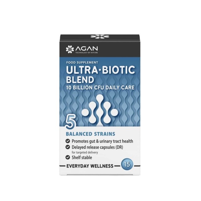 Agan Ultra-Biotic Blend με Προβιοτικά για την Καλή Λειτουργία του Εντέρου 15caps