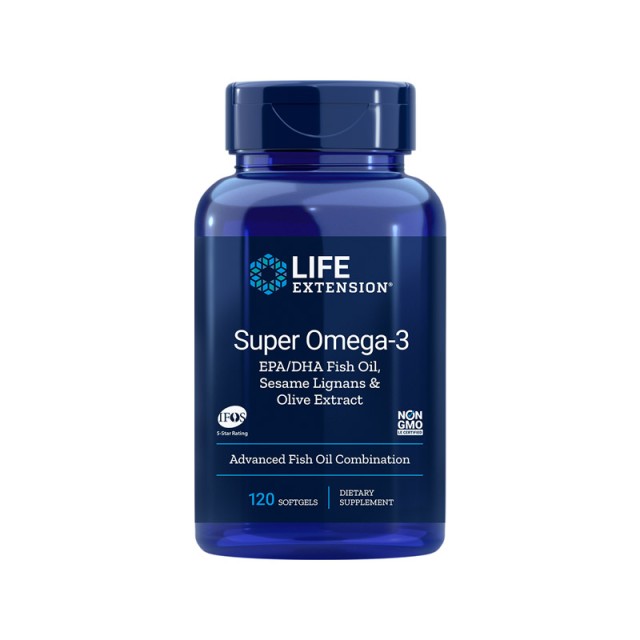 Life Extension Super Omega-3 [epa/dha With Sesame Lignans & Olive Extract] 120 Softgels