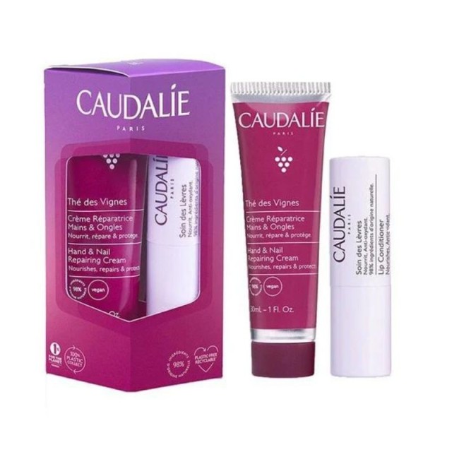 Caudalie Promo Pack The Vignes Liphand Κρέμα Επανόρθωσης Χεριών 30ml & Ενυδατικό Στικ Χειλιών 4,5gr