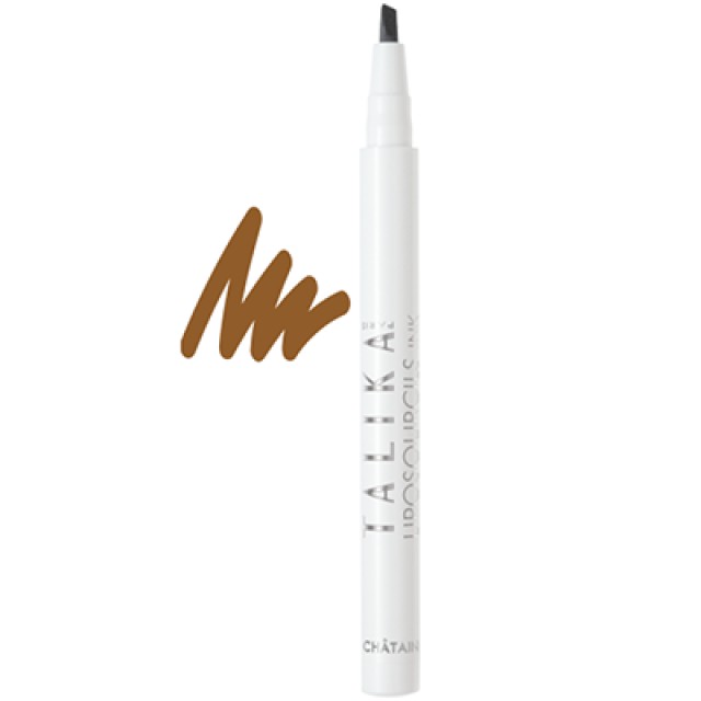 Talika Liposourcils Ink Chestnut Στυλό για τη Θρέψη & το Make Up των Φρυδιών, Απόχρωση Κάστανο, 0.8ml 