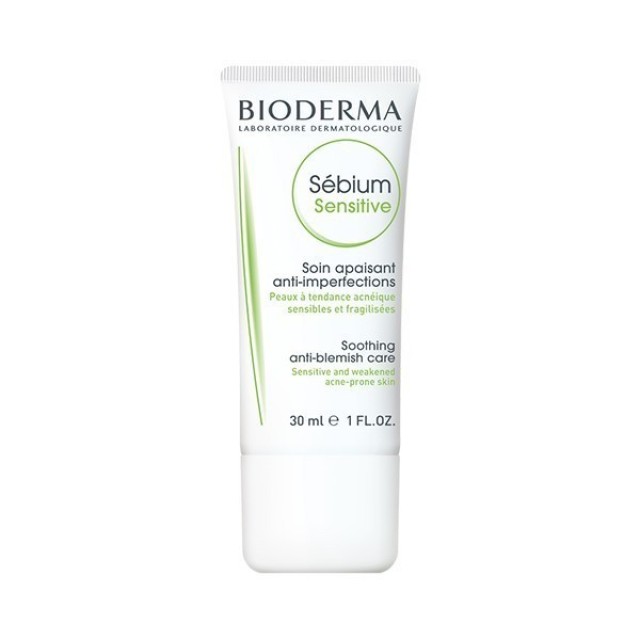 Bioderma Sebium Sensitive Kρέμα για άτομα με Ακμή, Εύθραυστη και Ευαίσθητη Επιδερμίδα, 30ml