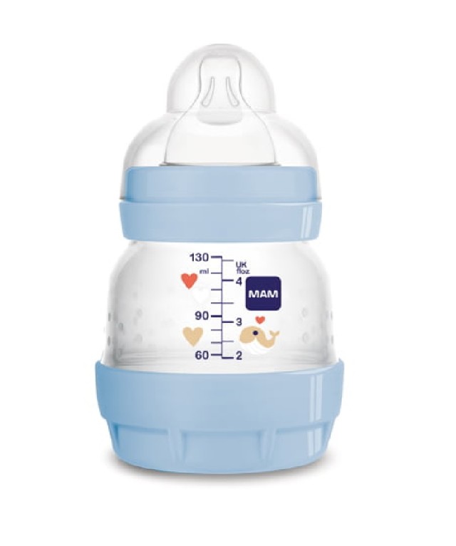 MAM Μπιμπερό Easy Start Anti-Colic 130ml – Συλλογή Better Together Μπλε Φάλαινα (353S)