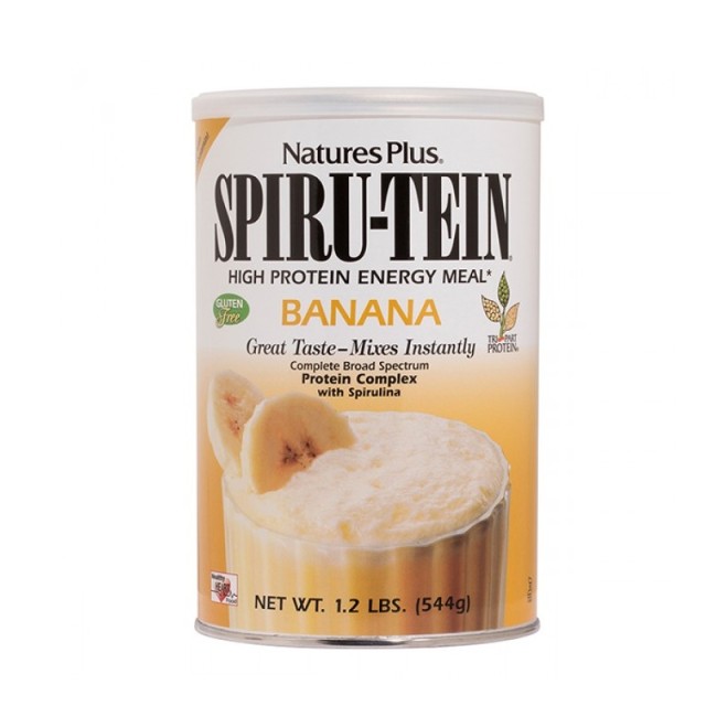 Natures Plus Spiru-Tein High-Protein Energy Meal Χωρίς Γλουτένη με Γεύση Μπανάνα 544gr