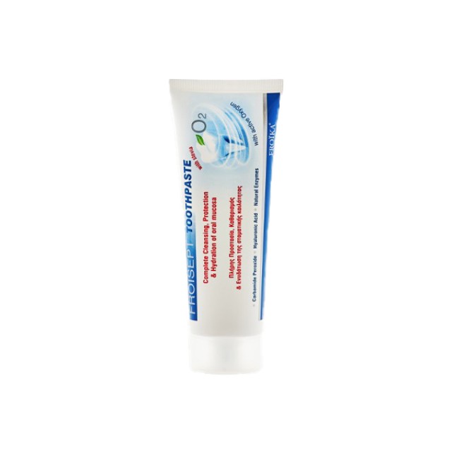 Froika Froisept Toothpaste Οδοντόκρεμα για Προστασία, Καθαρισμό & Ενυδάτωση της Στοματικής Κοιλότητας με Στέβια 75ml