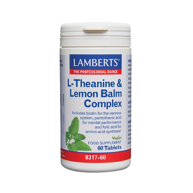 Lamberts L-Theanine & Lemon Balm Complex για Πνευματική Διαύγεια & Αντιμετώπιση του Άγχους 60 Ταμπλέτες