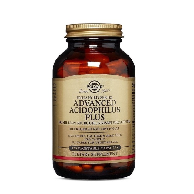 Solgar Advanced Acidophilus Plus Προβιοτικά 120 φυτικές κάψουλες