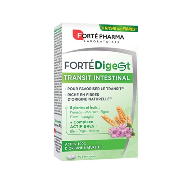 Forte Pharma Fortedigest Transit Intestinal Δυσκοιλιότητα & Βελτίωση Κινητικότητας Εντέρου 30Tabs