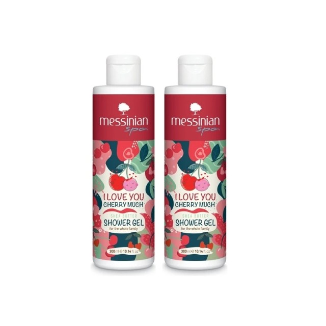 Messinian Spa Promo Pack I Love You Cherry Much Shea Butter Shower Gel 2x300ml