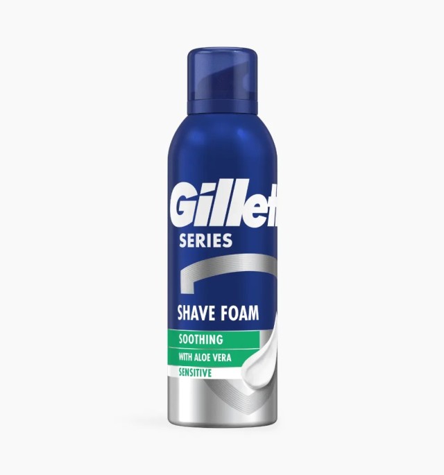 Gillette Series Soothing Sensitive Αφρός Ξυρίσματος με Αλόη 200ML