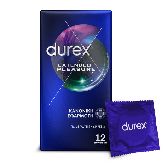 Durex Προφυλακτικά με Επιβραδυντικό Τζελ Extended Pleasure Κανονική Εφαρμογή 12 τεμάχια