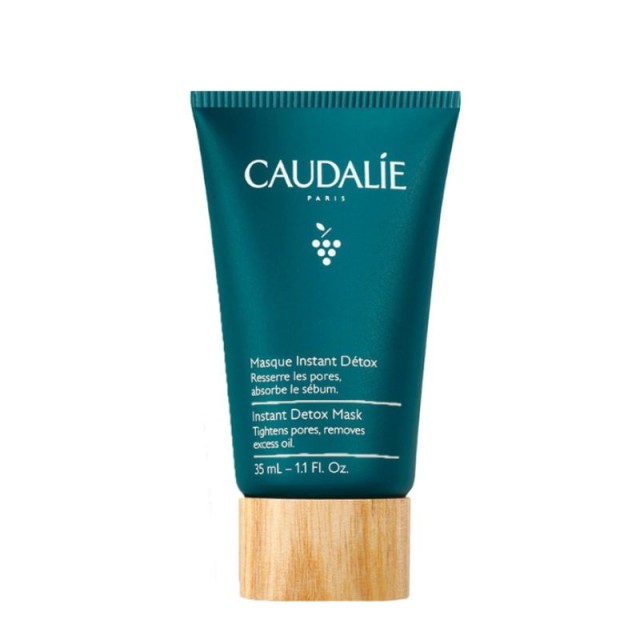 Caudalie Instant Detox Μάσκα Προσώπου για Καθαρισμό, Σύσφιξη,  Αποτοξίνωση, Λάμψη με Άργιλο 35ml