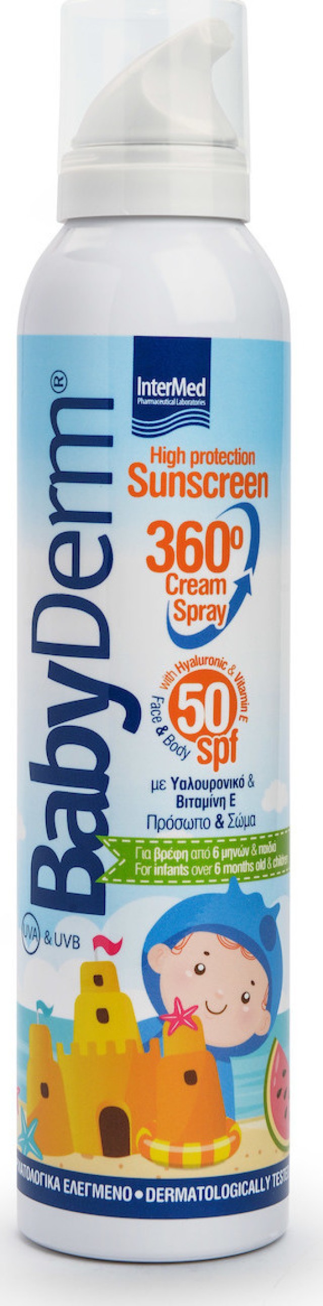 Intermed Babyderm Sunscreen 360 Cream Spray SPF50 200ml