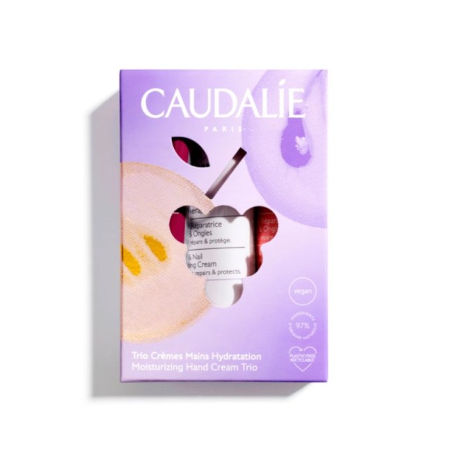 Caudalie Promo Pack Hand Cream Trio Set Kρέμες Χεριών Vinotherapist 30ml & Thé des Vignes 30ml & Rose de Vigne 30ml