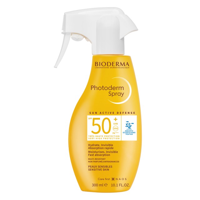 Bioderma Photoderm Spray Invisible SPF50+ Eνυδατικό Αντηλιακό Σπρέι Yψηλής Προστασίας για Πρόσωπο & Σώμα 300ml