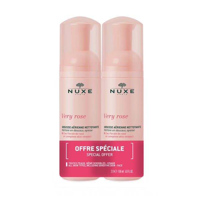 Nuxe Promo Pack Very Rose Αφρός Καθαρισμού Προσώπου 2x150ml