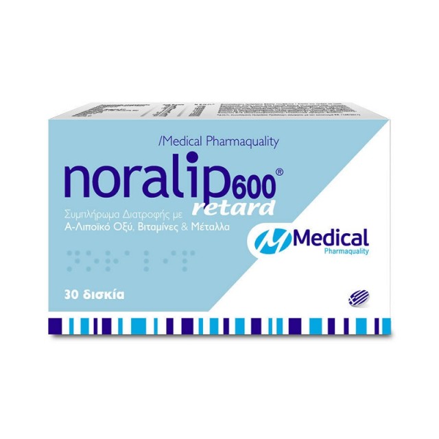 Medical Pharmaquality Noralip 600 Retard 30 δισκία