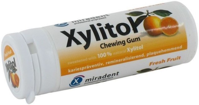 Euromed Xylitol Οδοντότσιχλα με γεύση πορτοκάλι 30gums