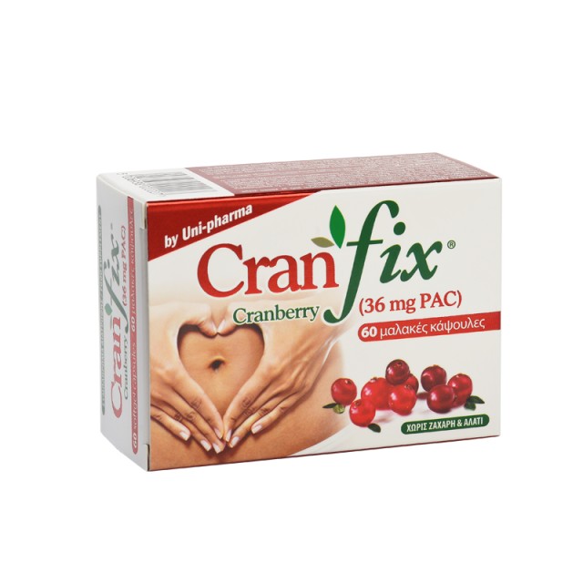 Uni-Pharma Cranfix Cranberry 36mg 60 μαλακές κάψουλες