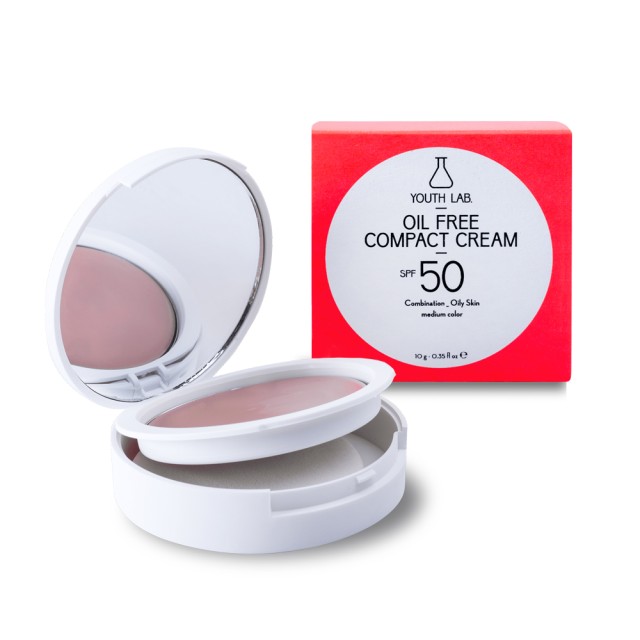 Youth Lab. Oil Free Compact Cream SPF 50 Medium Color Μικτό - Λιπαρό Δέρμα 10gr