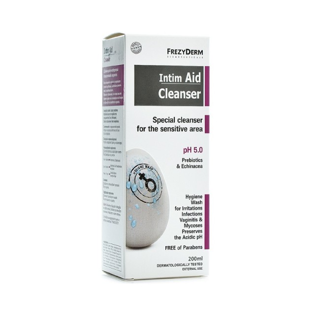 Frezyderm Intim Aid Cleanser pH5.0 Ειδικό Καθαριστικό Ευαίσθητης Περιοχής 200ml