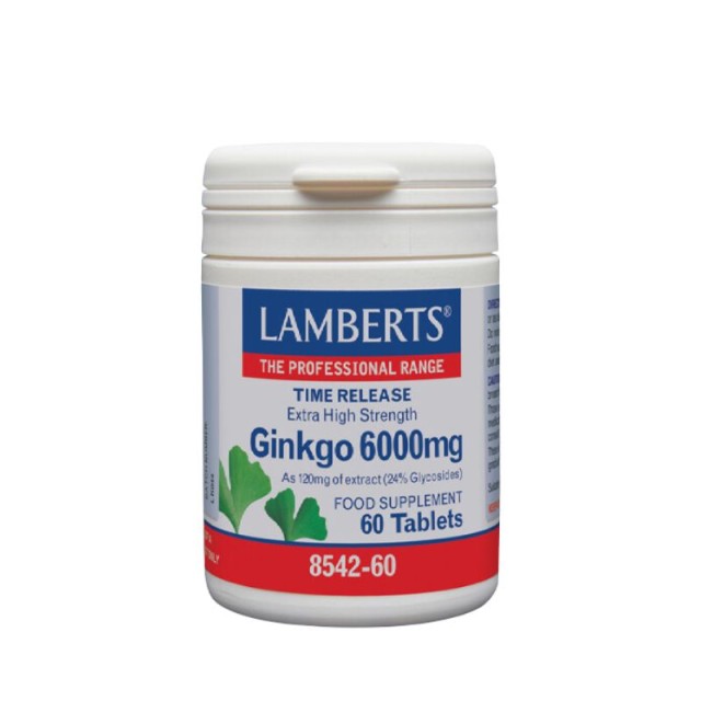 Lamberts Ginkgo Biloba Extract 6000mg 60 ταμπλέτες