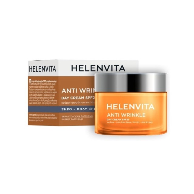 Helenvita Anti Wrinkle Day Cream SPF25 Αντιρυτιδική Κρέμα Ημέρας για Ξηρή, Πολύ Ξηρή Επιδερμίδα 50ml