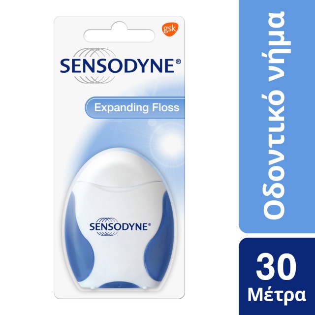 Sensodyne Expanding Dental Floss 30m Οδοντικό Νήμα 1τμχ