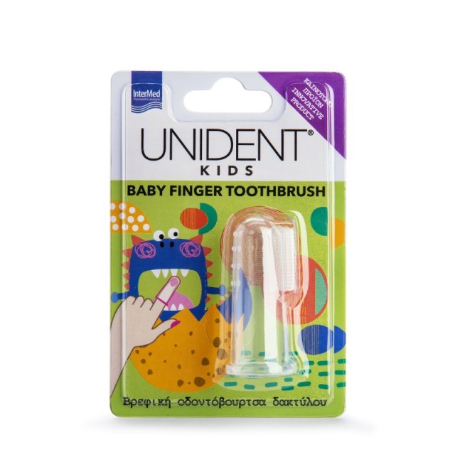 Intermed Unident Kids Baby Finger Toothbrush Βρεφική Οδοντόβουρτσα Δακτύλου 1τεμ.