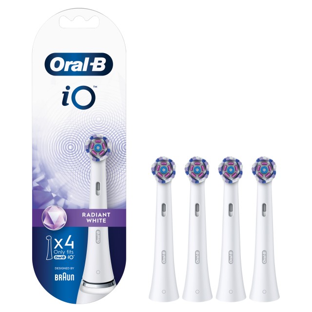 Oral-B iO Radiant White Ανταλλακτικές Κεφαλές Ηλεκτρικής Οδοντόβουρτσας, 4 τμχ