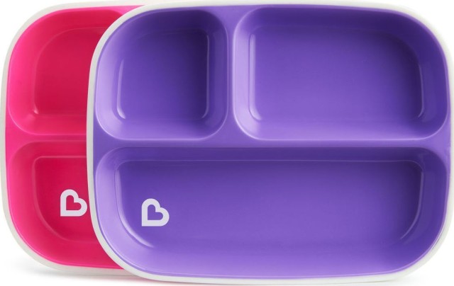 Munchkin Splash Toddler Divided Plates Purple/Pink 2τμχ 12448