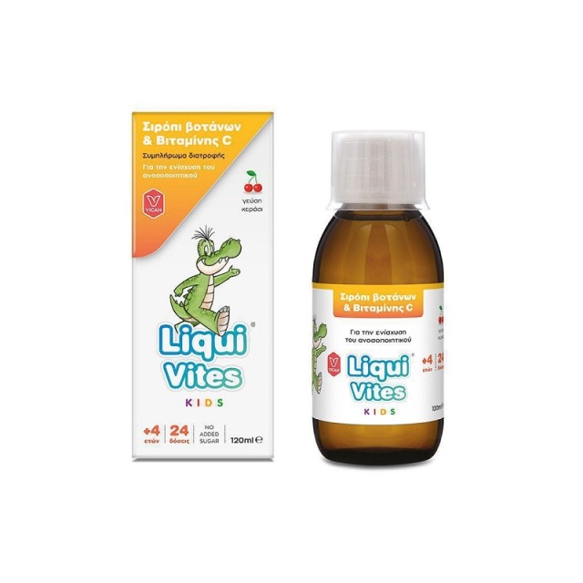 Vican Liqui Vites Kids Παιδικό Σιροπι Βοτανων & Vit-c με Γεύση Κεράσι 120ml