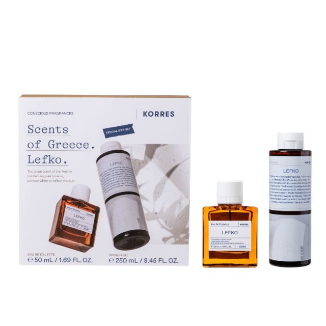 Korres Promo Pack Lefko Eau de Toilette 50ml & Lefko Αφρόλουτρο 250ml